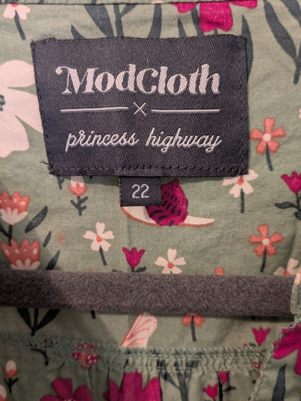 Women's Green Floral Midi Dress Modcloth X princess Highway - Picture 3 of 6